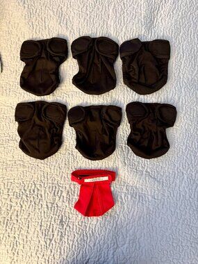 Set Of 7 Doggie Diapers - Reusable (Pre-owned)